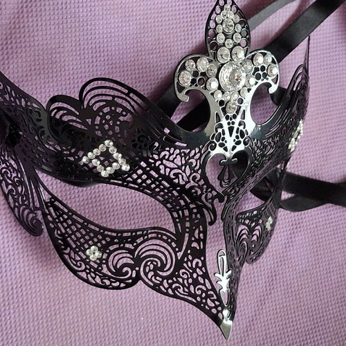 Authentic Venetian masquerade mask with Swarovski crystals like new