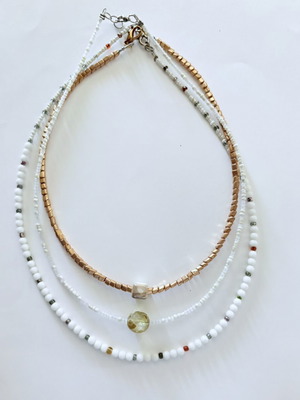 Handmade necklace set of 3 with beads new
