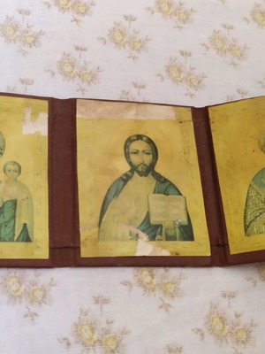 Religious image used, length 15 width 6 centimeters