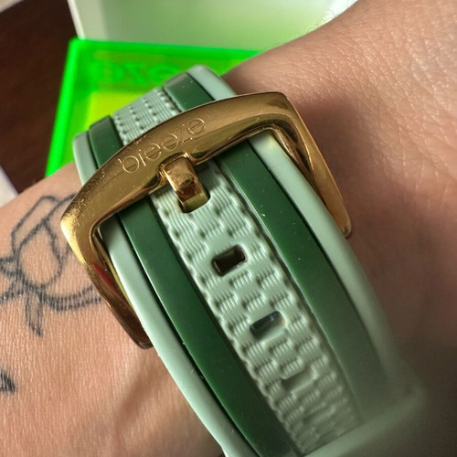 Breeze wristwatch used, green and gold unisex
