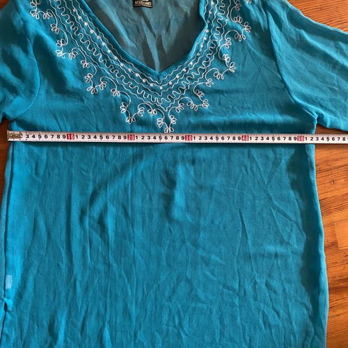 Kaftan blouse large turquoise like new