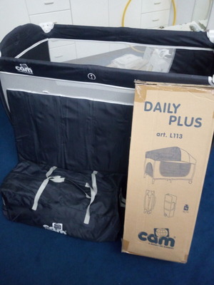 Cam παρκοκρέβατο δύο επιπέδων με αλλαξιέρα και στρώμα Greco Strom μεταχειρισμένο