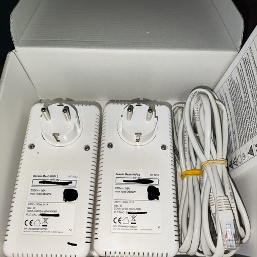 Devolo Mesh WiFi 2 powerlines like new with 2 LAN ports each