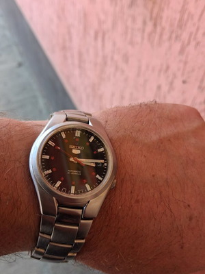 Seiko 5 SNK617K1 ανδρικό ρολόι μεταχειρισμένο, μαύρο καντράν, αυτόματο