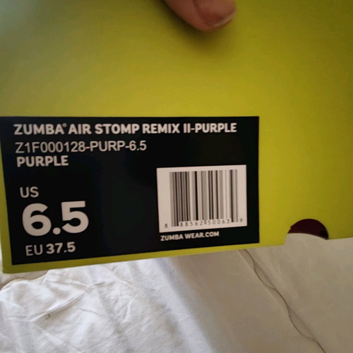 Zumba wear shoes new, size 37-37.5, purple