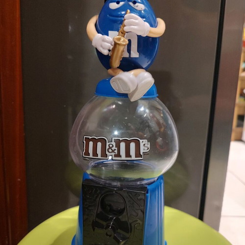 M&M's Candy Dispenser with Blue Saxophone Figure
