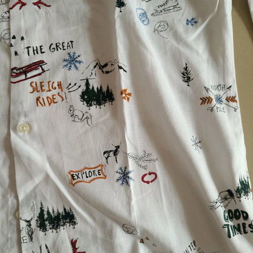 Zara white men's shirt with Christmas design like new, size M