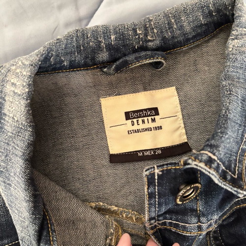 Bershka denim vest like new, size S/M, blue with stretch