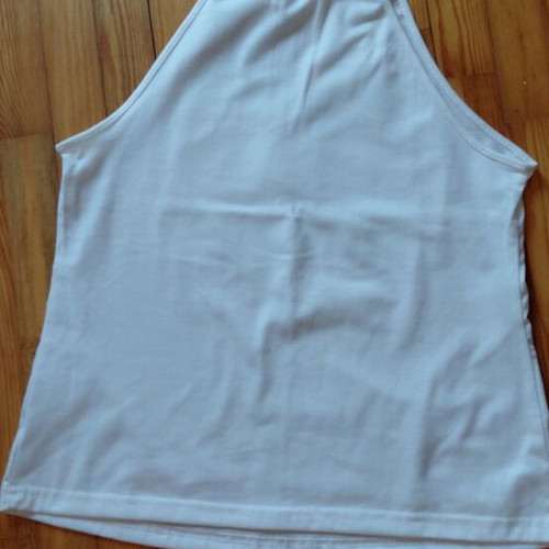 Shein white sleeveless elastic women's top, size S