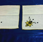 Set of 2 vintage handmade table linens like new