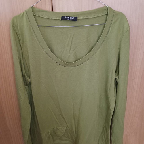 Women's Khaki Long-Sleeve Shirt Jean Paul like new, size 46