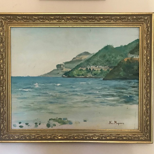 Painting by Nikos Mayiasis oil on canvas like new