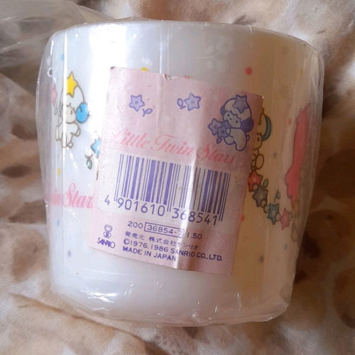 Sanrio Little Twin Star collectible mug 1986 new, plastic