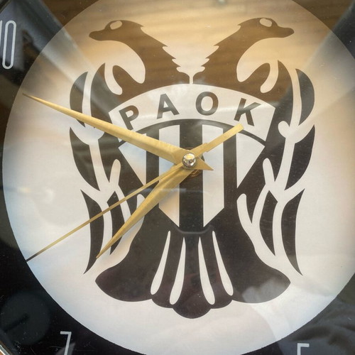 PAOK wall clock new with 30 cm diameter