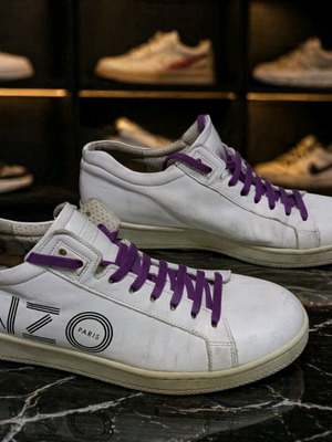 Kenzo Paris Low Top спортни обувки употребявани, номер 41, естествена кожа