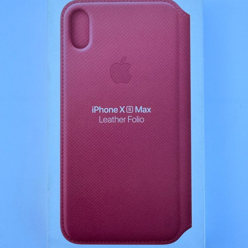 iPhone Xs Max Leather Folio Apple Original new, Peony Pink color
