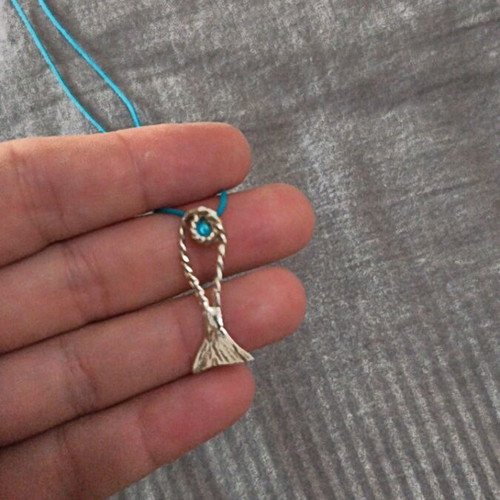Silver fish necklace new