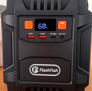 Power station 173Wh 200W έξοδος σουκο +USB +12v DC Flashfish A201