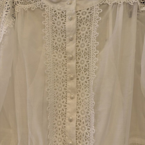 Parisian dress with lace like new, white, size M