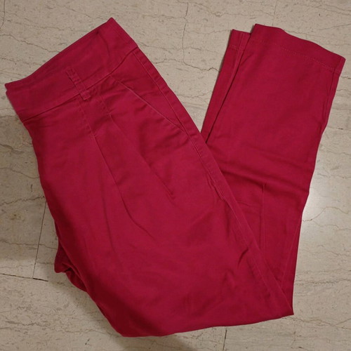 Fuchsia women's fabric pants like new, sizes S-M
