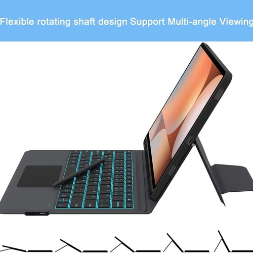 Case with Keyboard and Touchpad for Samsung Galaxy Tab S10+ S9+ S9 FE+ 12.4 inch RGB backlight like new