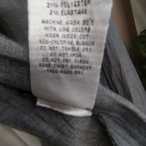 Victorian Edwardian dress Julie Guerlande new, gray denim size 38