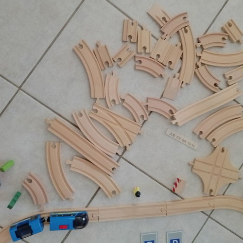 Playtive Junior Railway Set 72 Pieces Like New Wooden Train