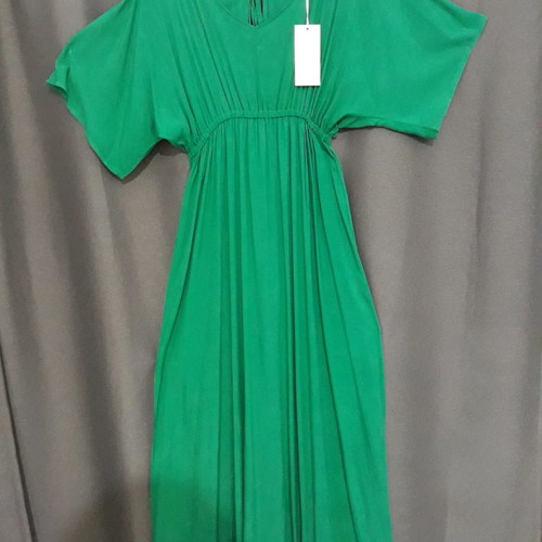 Plus Size γυναικείο φόρεμα καινούργιο, πράσινο, μέγεθος XXL, μακρύ με λάστιχο στη μέση