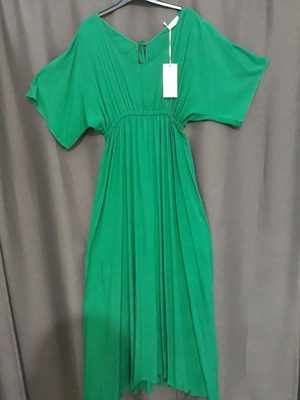 Plus Size γυναικείο φόρεμα καινούργιο, πράσινο, μέγεθος XXL, μακρύ με λάστιχο στη μέση