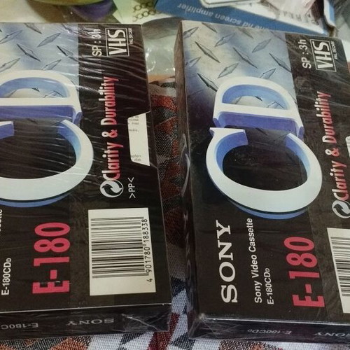 Sony E-180 βιντεοκασέτες VHS, πακέτο 2, σφραγισμένες