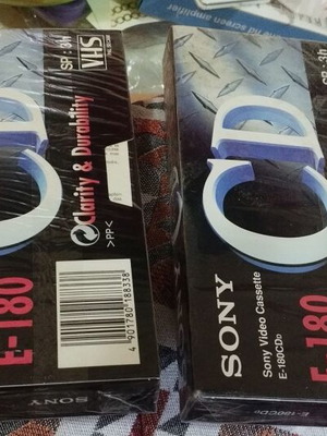 Sony E-180 βιντεοκασέτες VHS, πακέτο 2, σφραγισμένες