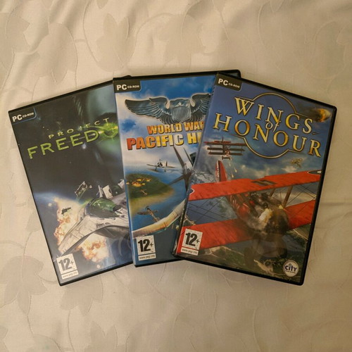 City Interactive Flight Pack PC like new with Pacific Heroes, Wings of Honour, Project Freedom