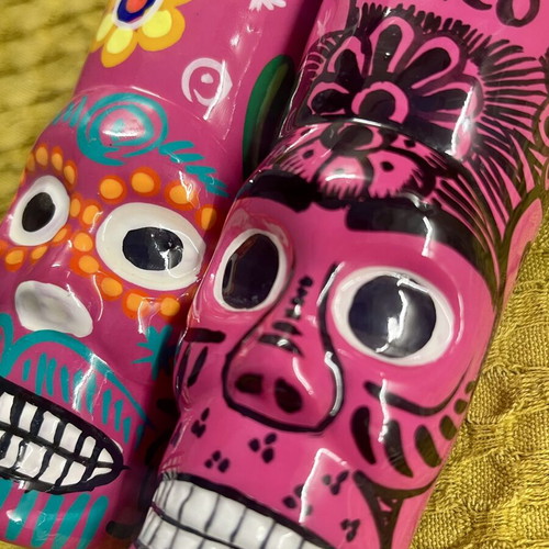 Set of 2 handmade ceramic shot glasses from Mexico