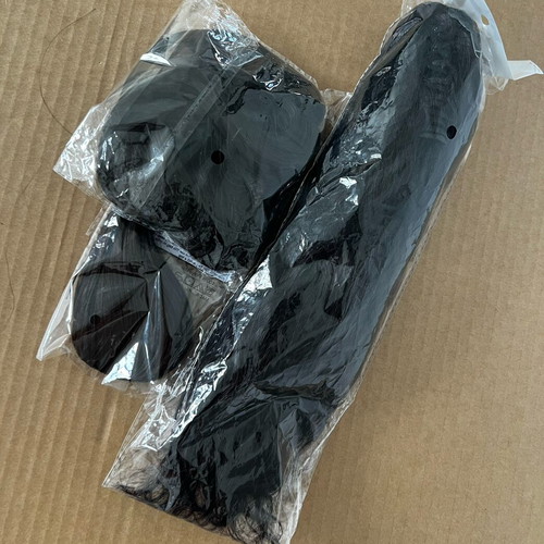 Synthetic hair tails and bangs new, 3 pieces, chestnut shades