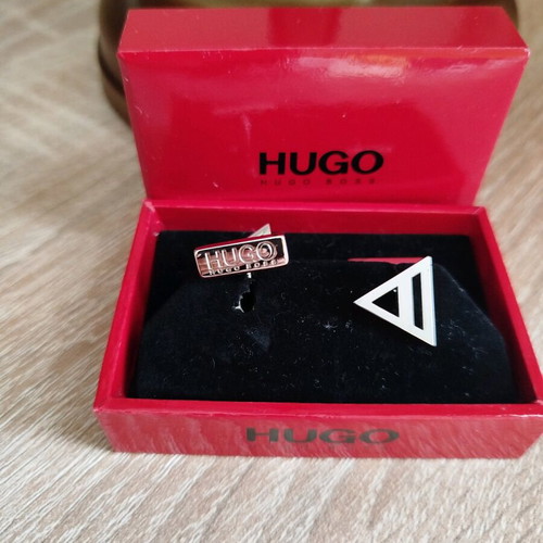 Hugo Boss cufflinks new silver