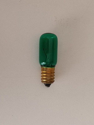 Small green E14 light bulb new