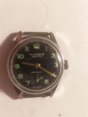 Kienzle wristwatch used from 1968 with luminous hands