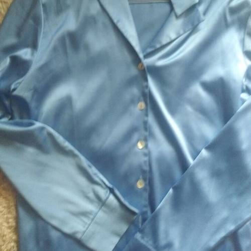 Classic satin shirt Anna Riska used, light blue