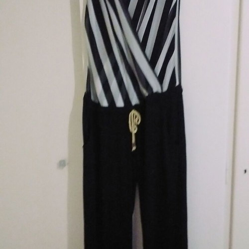 Le Vertige one-piece jumpsuit used, size L, white and black