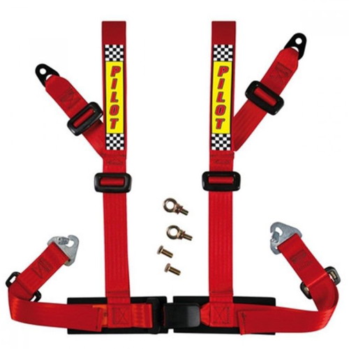 Pilot 4-Point Harness with Quick Release System Red New