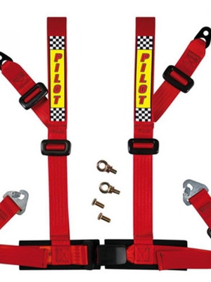 Pilot 4-Point Harness with Quick Release System Red New