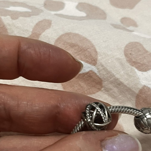 Pandora charm and pendant silver 925 like new, gray