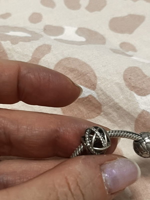 Pandora charm and pendant silver 925 like new, gray