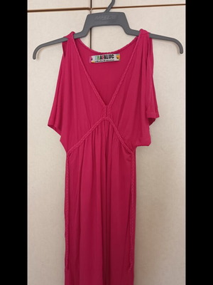 Zara batwing sleeve dress with back tie like new, pink, size M