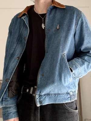 Zara x Playmobil Jacket XL με βελούδινο γιακά και αποσπώμενο καρφί σαν καινούργιο, μπλε