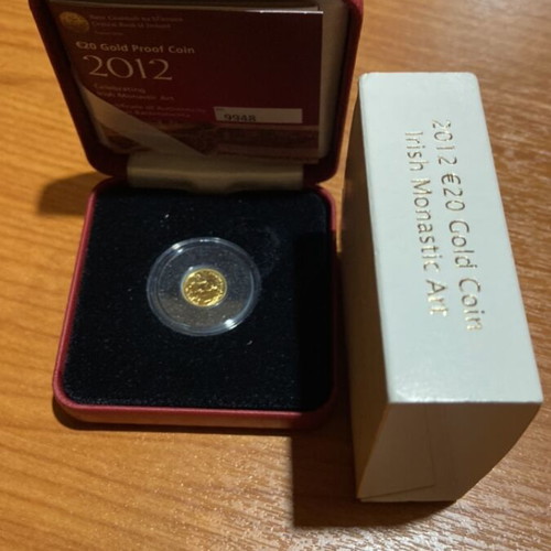 20 Euro Gold Coin 2012 Irish Monastic Art new
