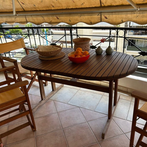 Solid wood outdoor table