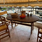Solid wood outdoor table