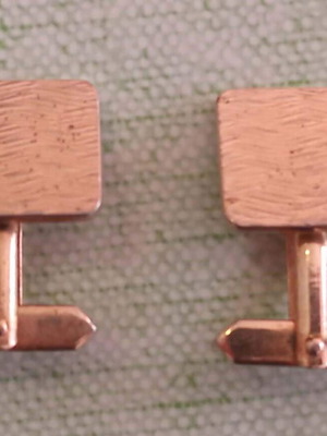 Винтидж маншетни копчета употребявани, златист цвят, 1950-1960 г.