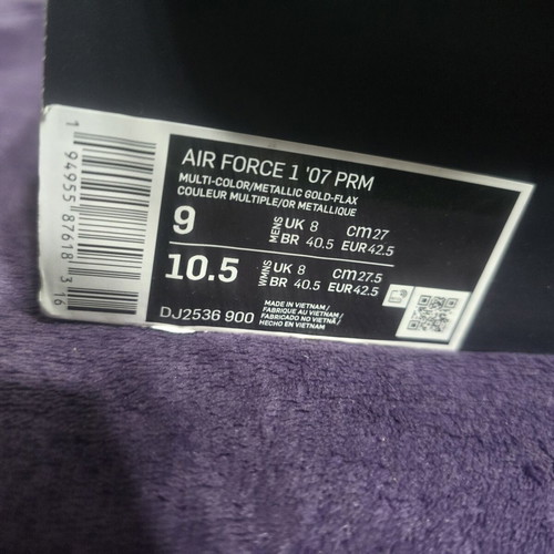 Nike Air Force 1 '07 PRM Happy Pineapple sneakers size 42.5